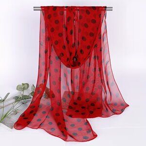 Red Polka Dot  Scarf